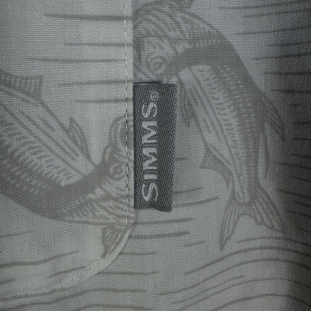 Simms Shirt Mens Size Medium White Short Sleeve Pocket Fishing Lightweight - Picture 5 of 11